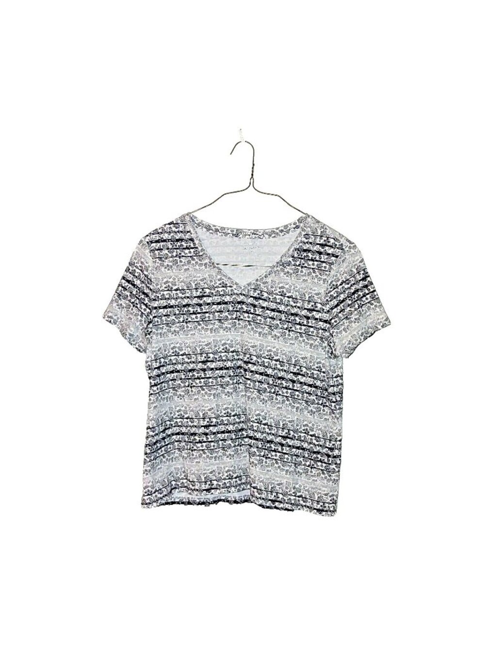 Studio Works Women’s Studio Tee XL Multicolor V-Neck Short Sleeve Top